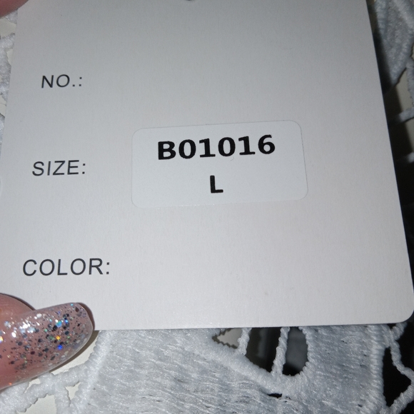 See Thru Cover Up BOHO Lace Crop Top - Picture 3 of 4